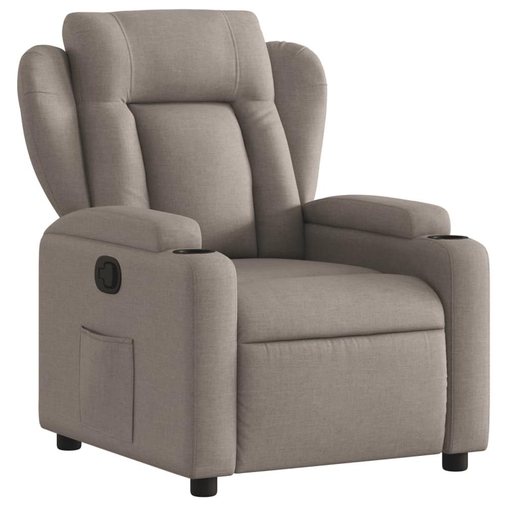 Poltrona Reclinabile In Tessuto Tortora - Foto 2