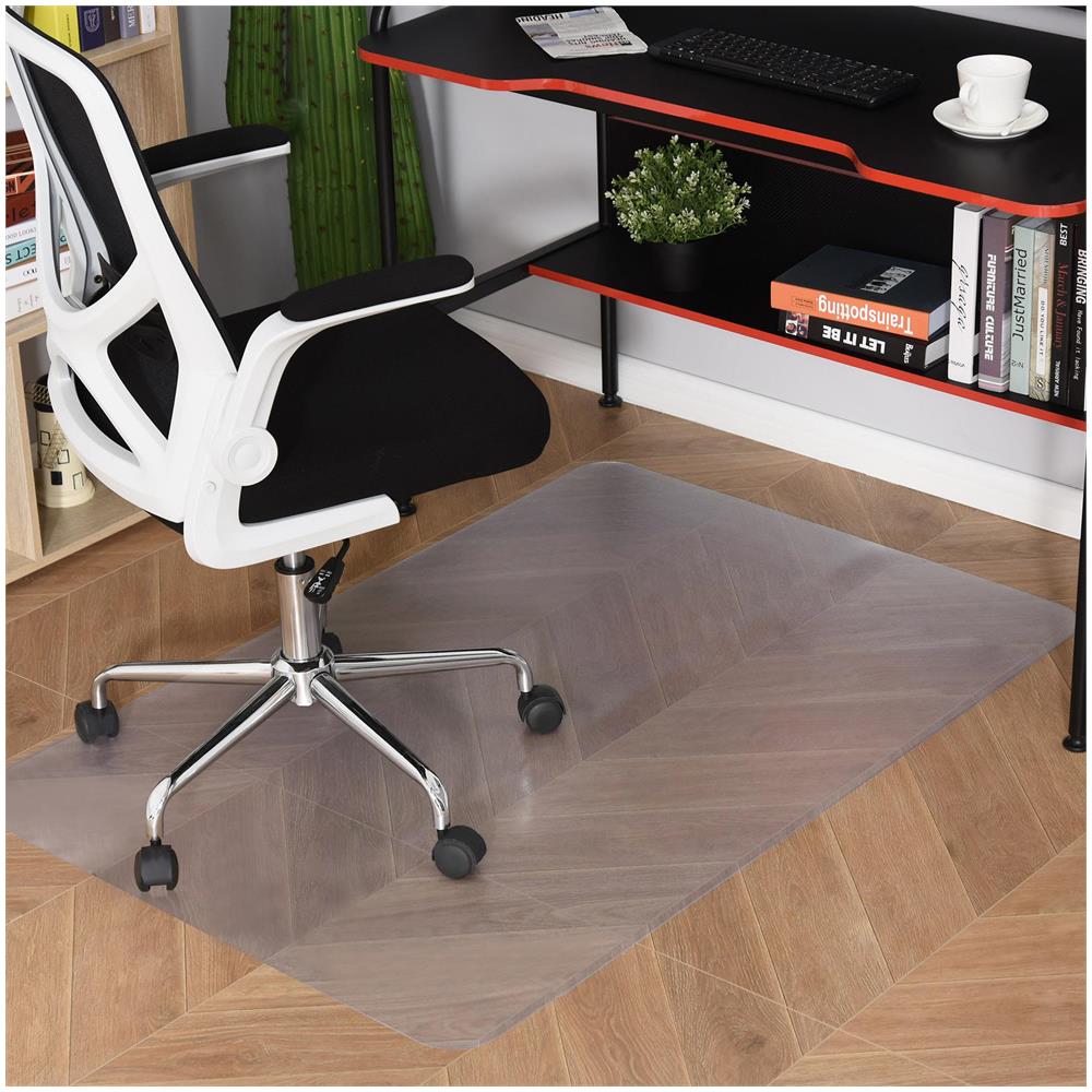 Tappetino per Sedia Ufficio Salvapavimento Antiscivolo in Plastica, 90x120cm, Trasparente - Foto 2