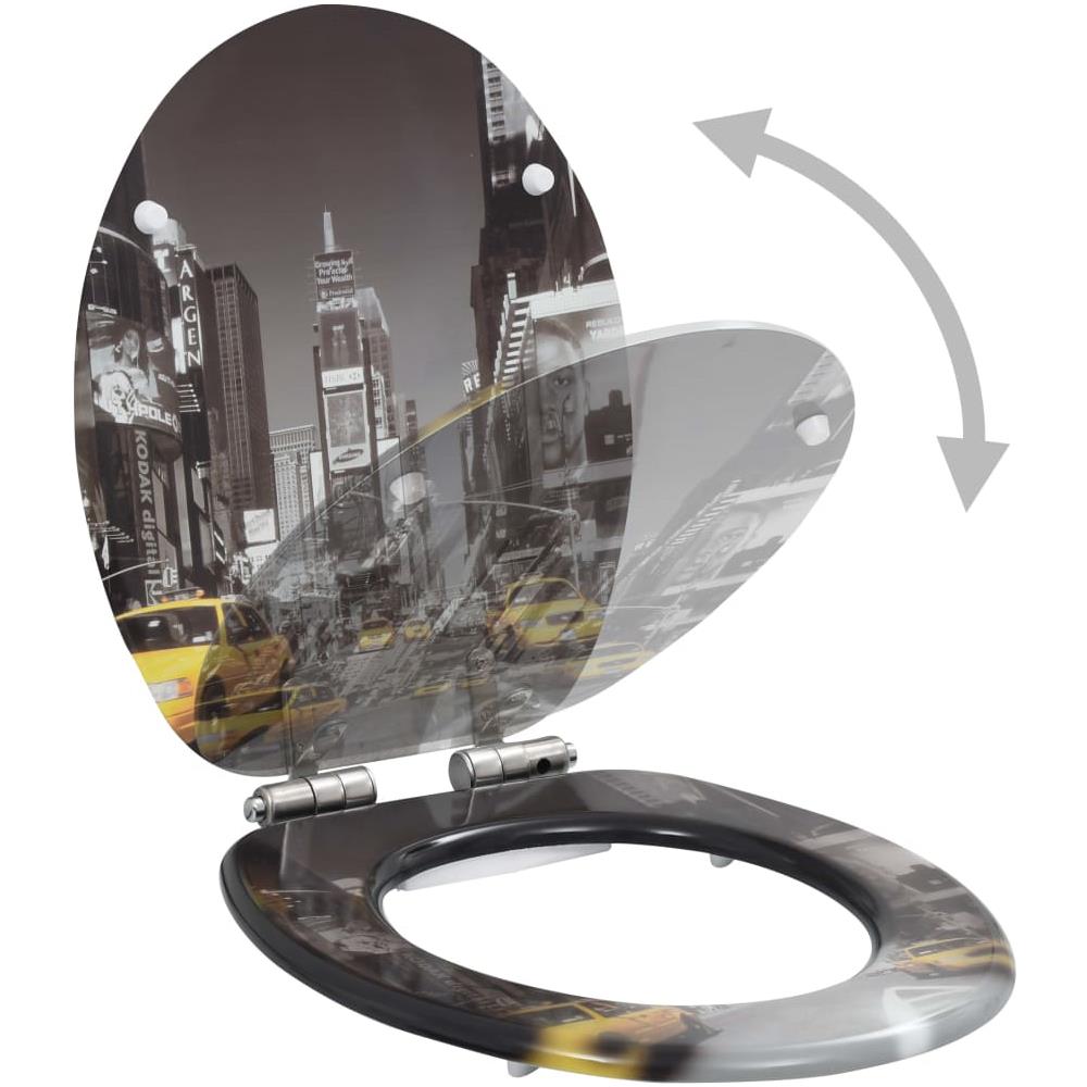 Tavoletta Wc Coperchio Chiusura Morbida Mdf New York - Foto 2