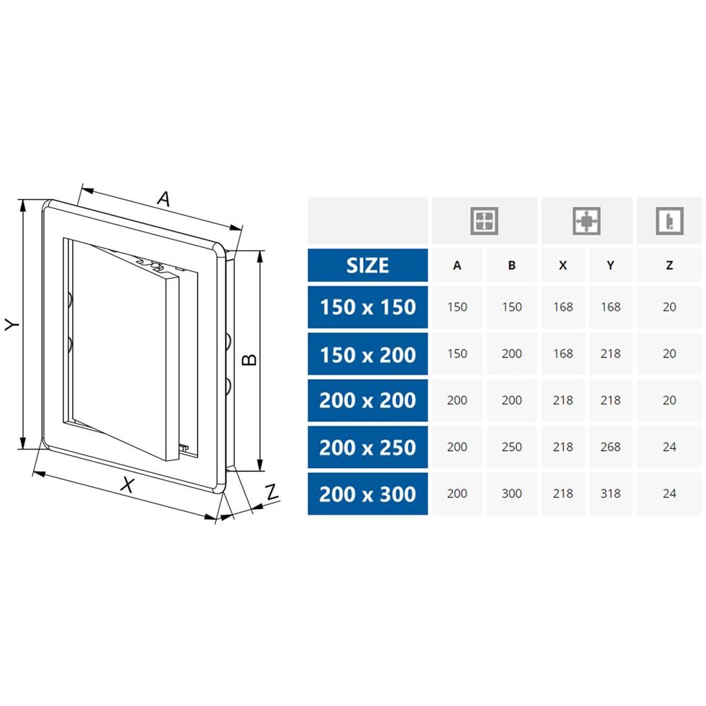 200x300mm Porta Di Accesso Alla Parete Del Pannello Di Ispezione Durevole In Plastica Marrone Abs - Foto 2
