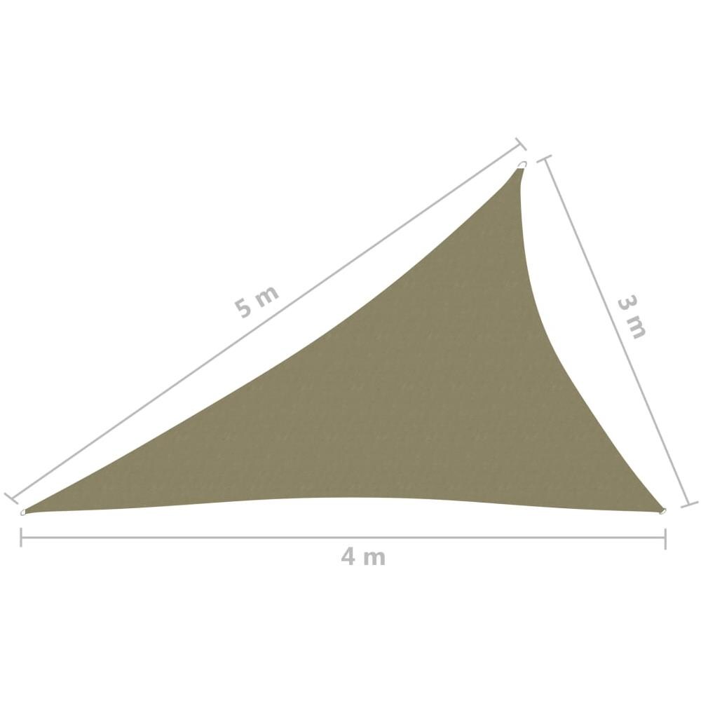 Parasole a Vela Oxford Triangolare 3x4x5 m Beige - Foto 6