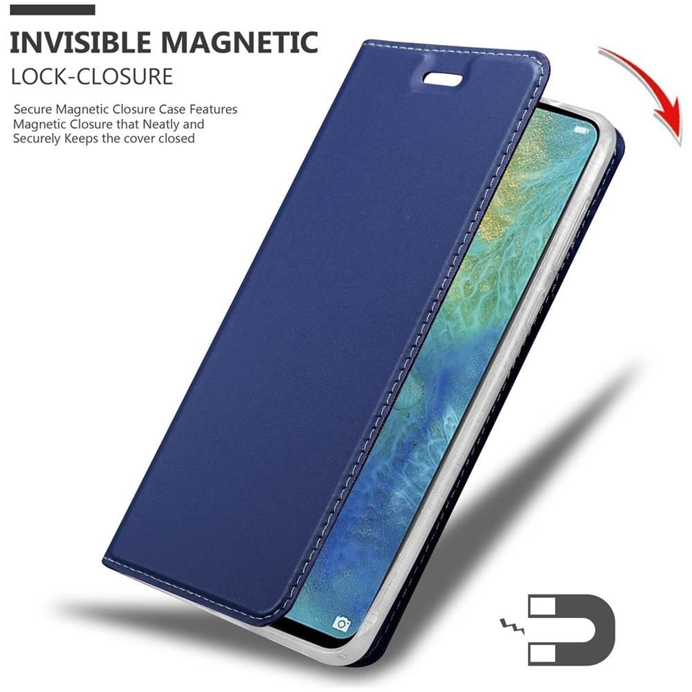 Custodia Compatibile Con Huawei Mate 20 In Classy Blu Scuro - Coperchio Protettiva Con Chiusura Magnetica, Funzione Stand E Tasca Per Le Carte - Foto 8