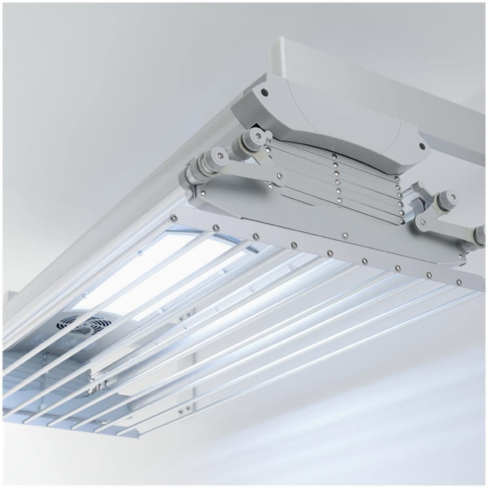 Stendibiancheria Elettrico, Stendino Da Soffitto Telecomandato, Stendibiancheria Elettrico Ventilato In Alluminio E Acciaio 122x57x30 Cm, Air 120 - Foto 5