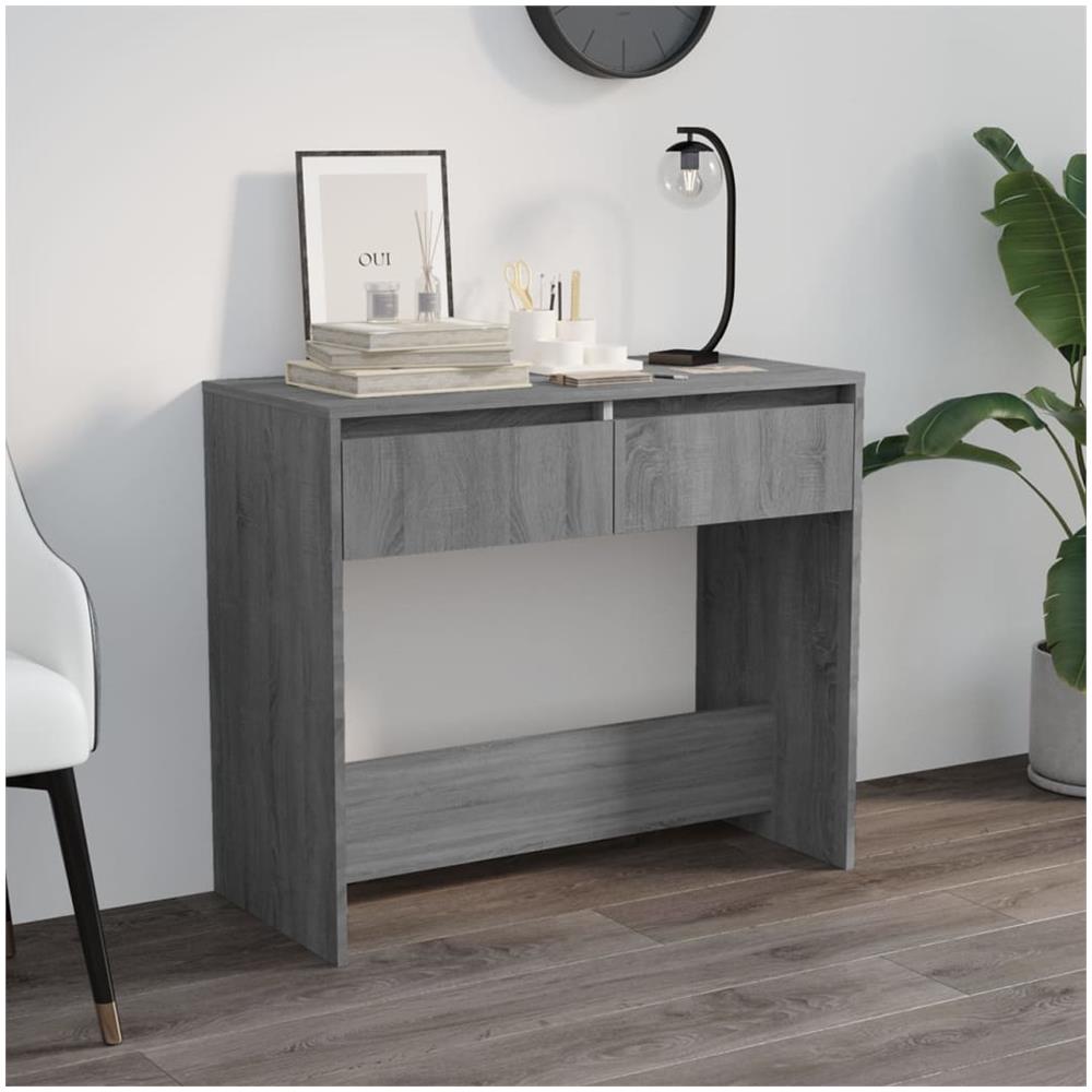 Tavolo Consolle Grigio Sonoma 89x41x76,5 cm in Acciaio - Foto 1