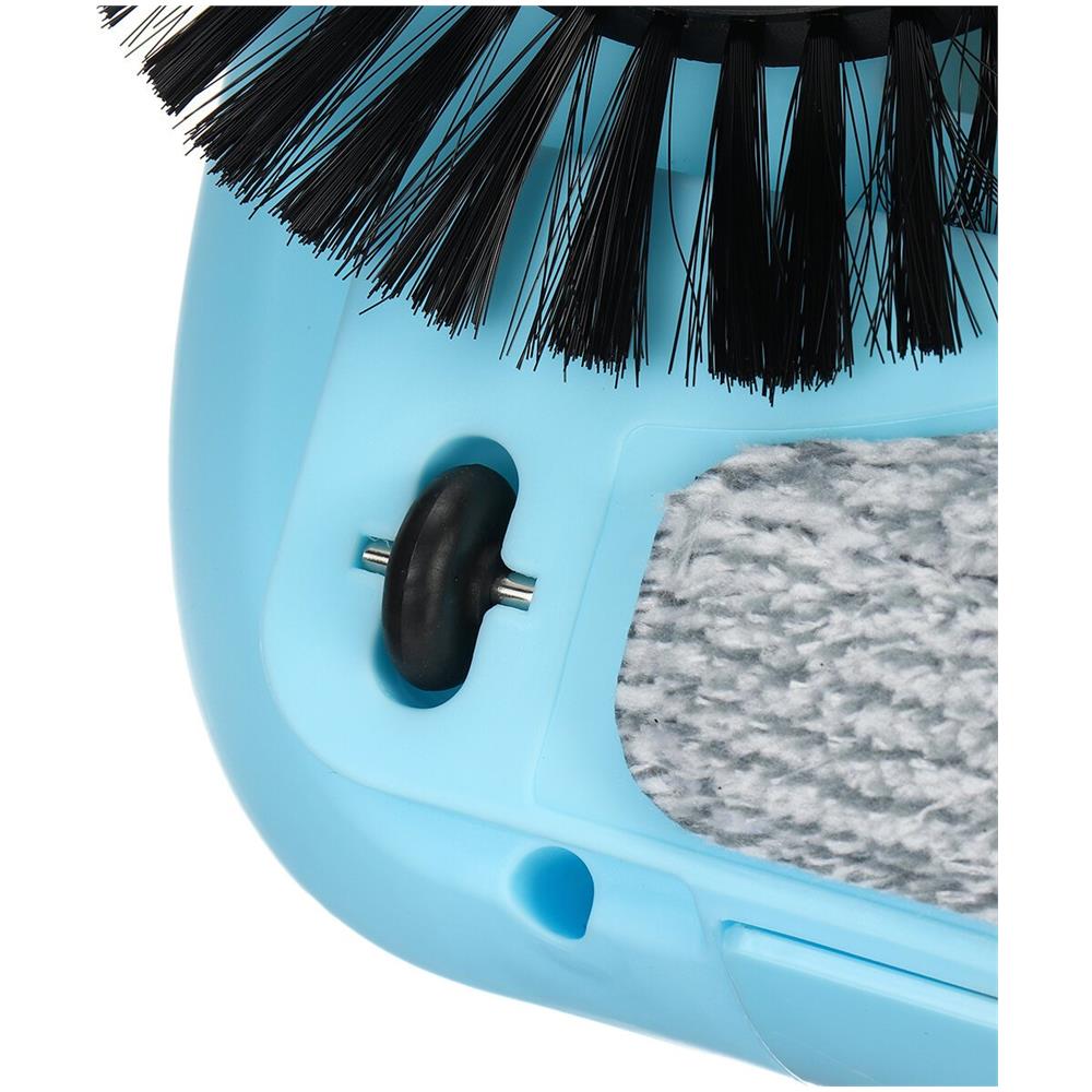 JUSTGREENBOX Mopping Macchina Spin Mano Spingere Spazzatrice 360 Spazzola Spazzatrice Strumento Regolabile Pavimento Cleaner Rosa CN11701