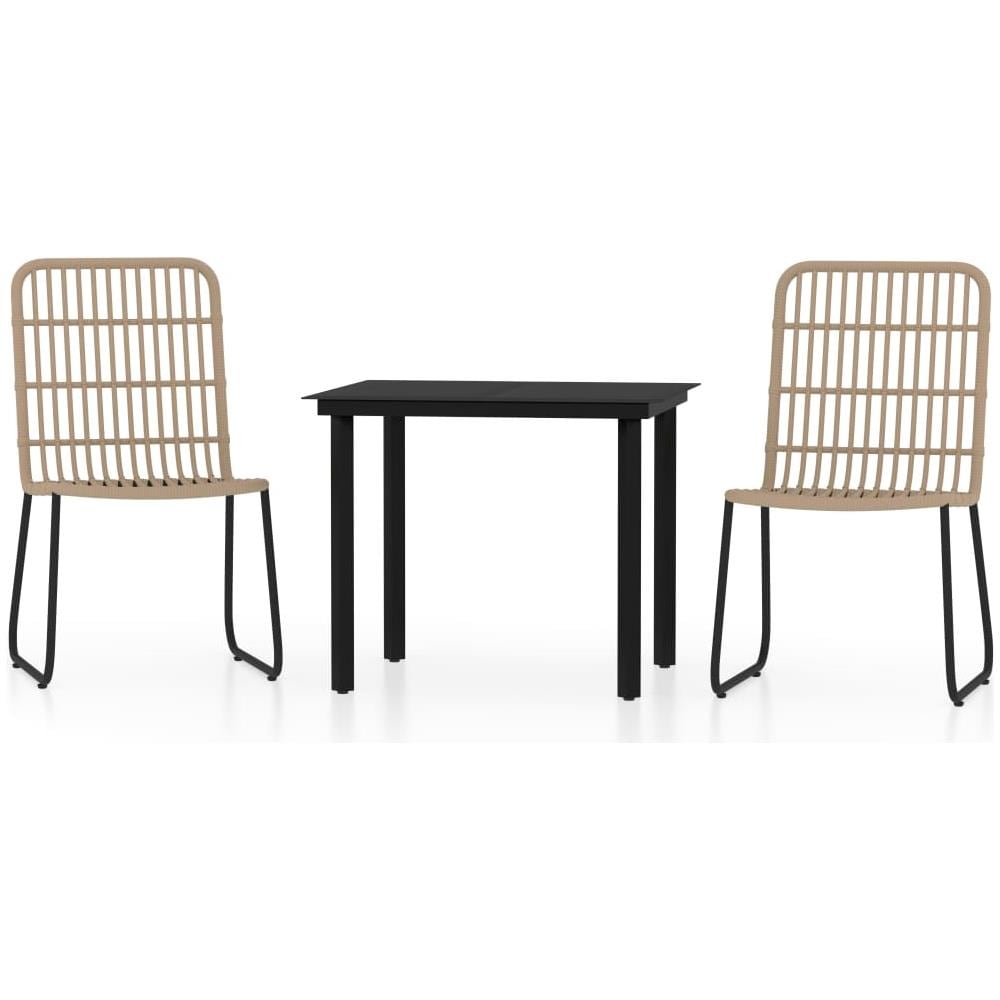 Set Mobili Da Pranzo Da Giardino 3 Pz Rovere - Foto 2