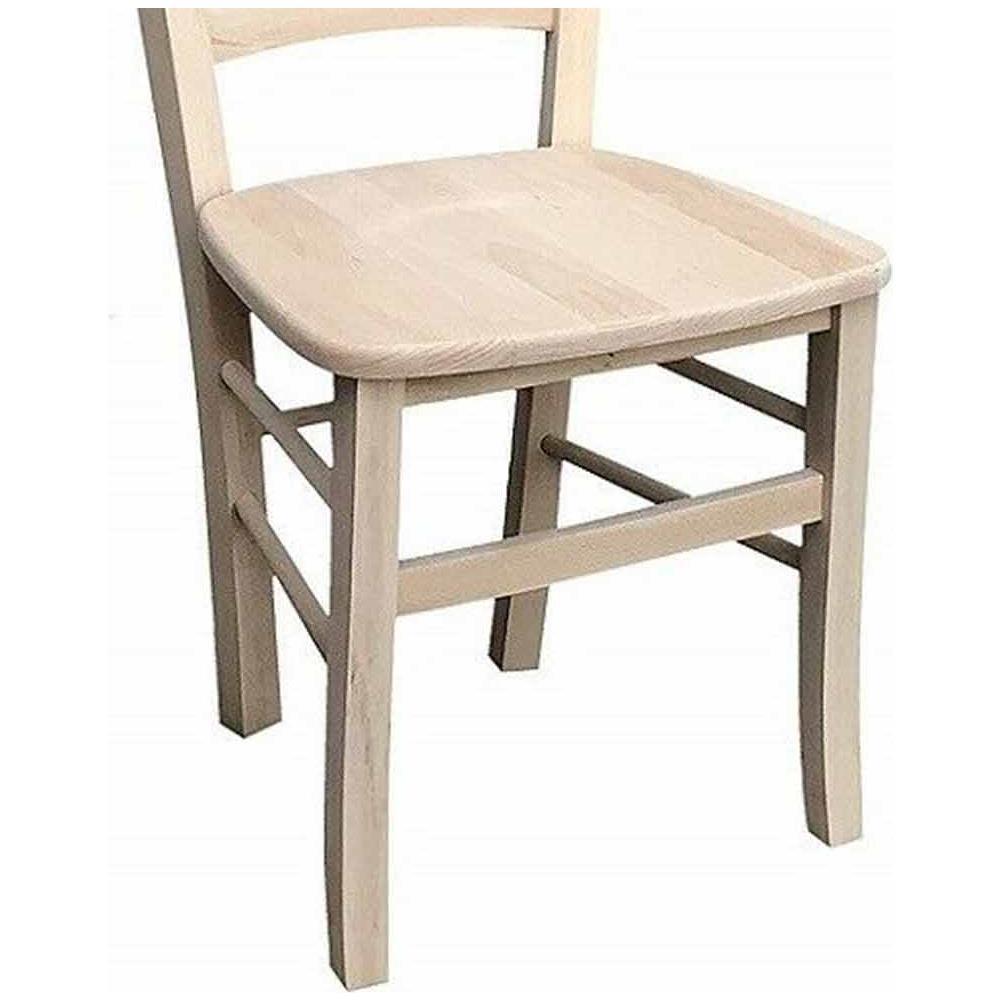 Ricambio Per Seduta In Legno Massello Grezzo Da Verniciare Sedia Venezia - Foto 2