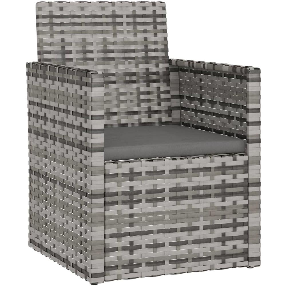 Set Divani Da Esterno 4 Pz Con Cuscini In Polyrattan Grigio - Foto 3