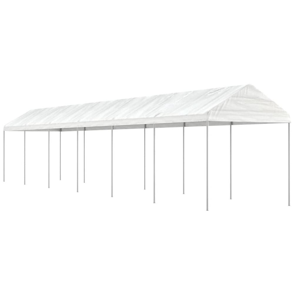 Gazebo Con Tetto Bianco 13,38x2,28x2,69 M In Polietilene - Foto 1
