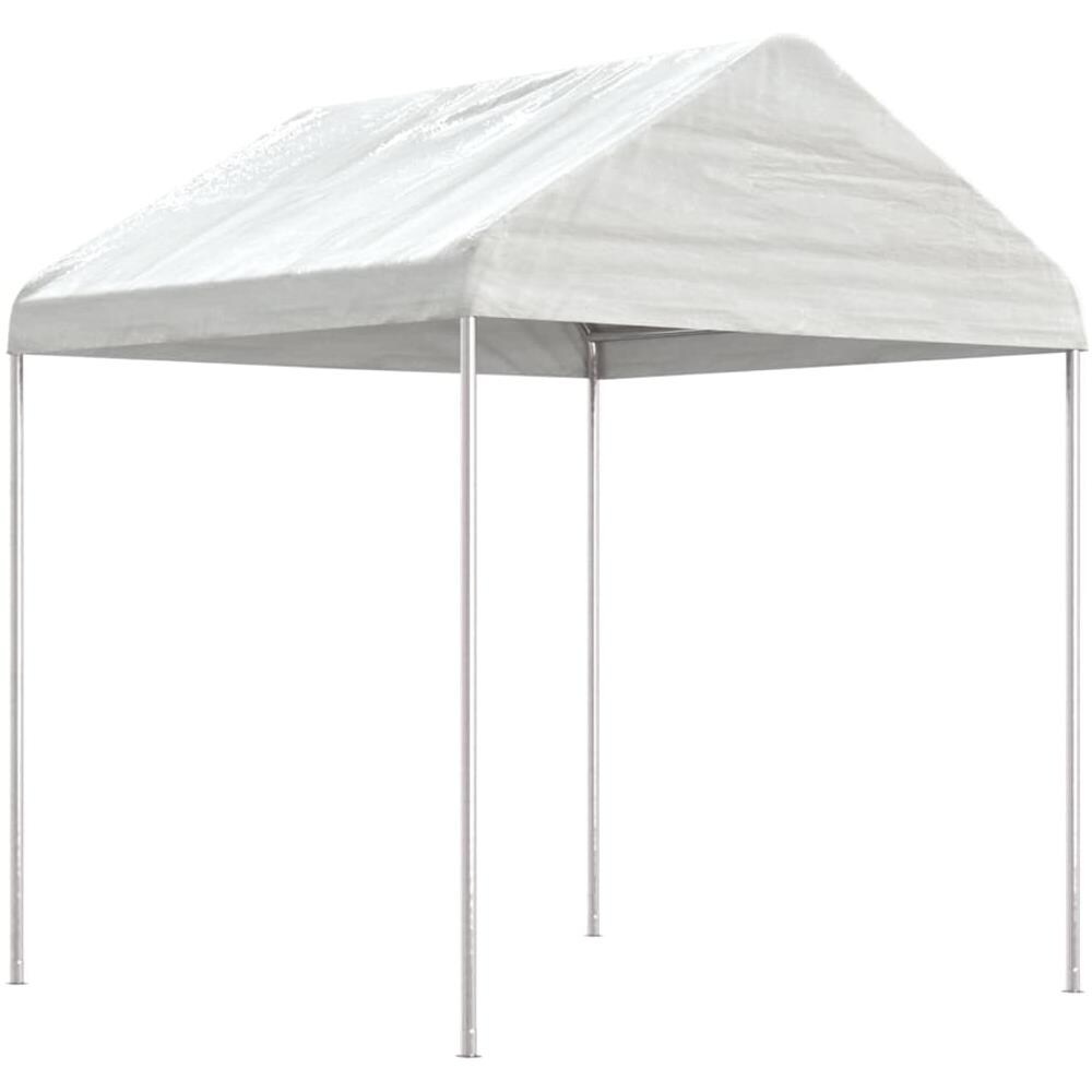 Gazebo Con Tetto Bianco 13,38x2,28x2,69 M In Polietilene - Foto 2