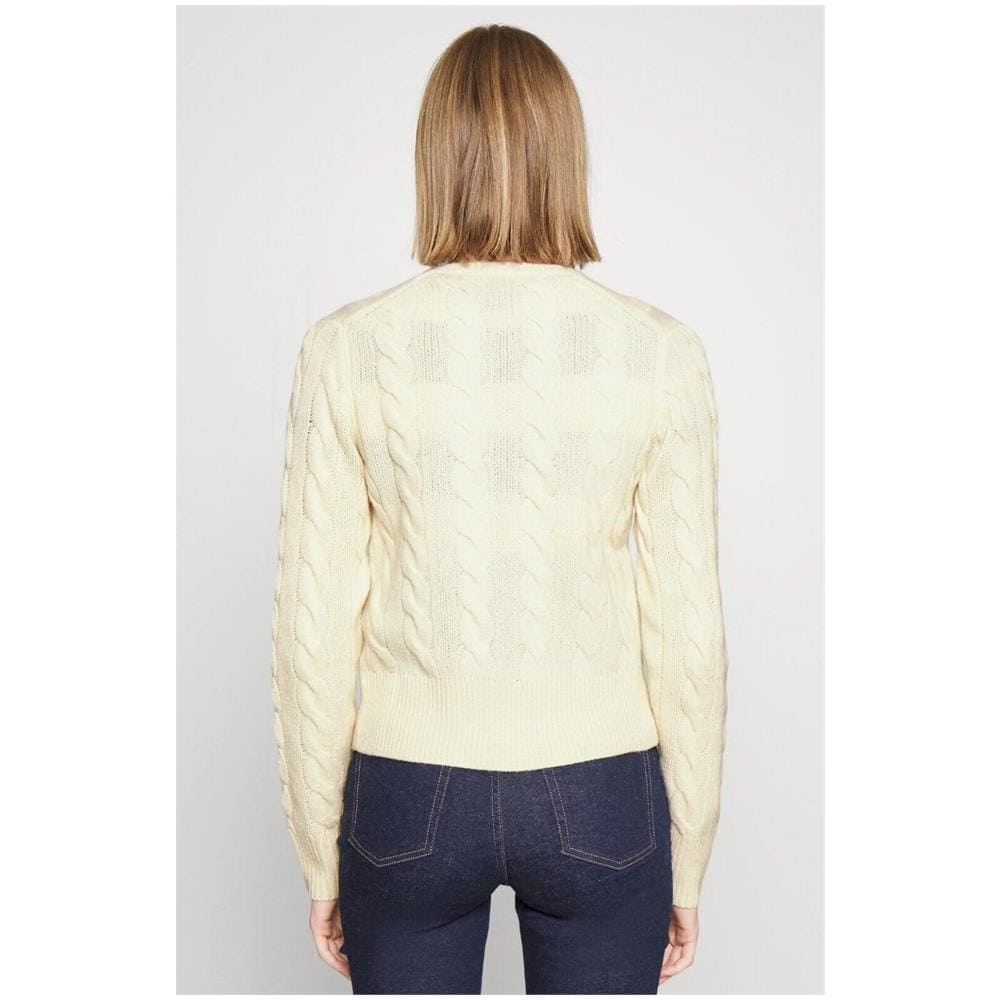 Cardigan Ralph Lauren Donna Trecce Con Logo E Bottoni Lana, Wool Merino Tg L - Foto 2