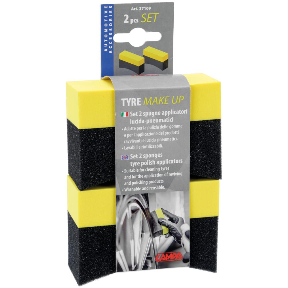 Tyre Make-up, Set 2 Spugne Applicatori Lucida-pneumatici - Foto 2