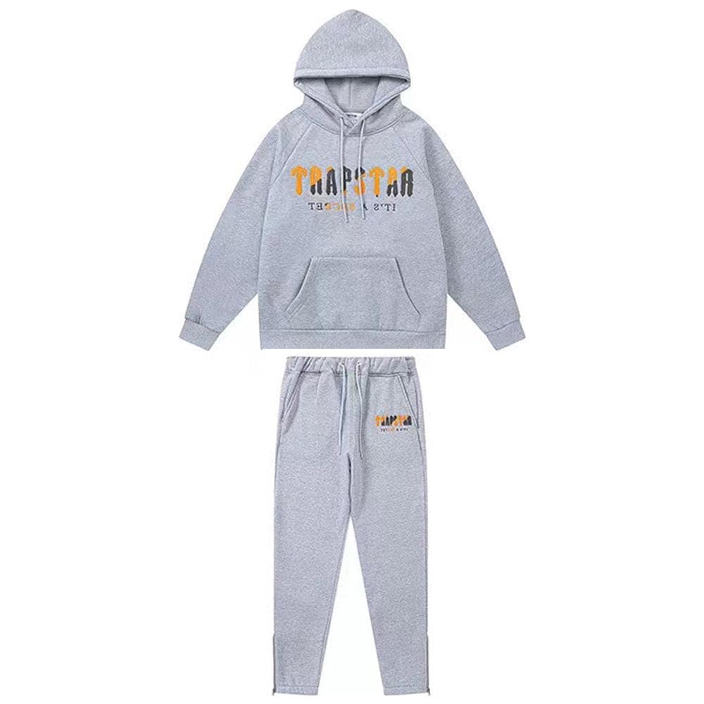 Tracksuit Trapstar Tuta Grigia Chenille Tracksuit Tuta In Ciniglia