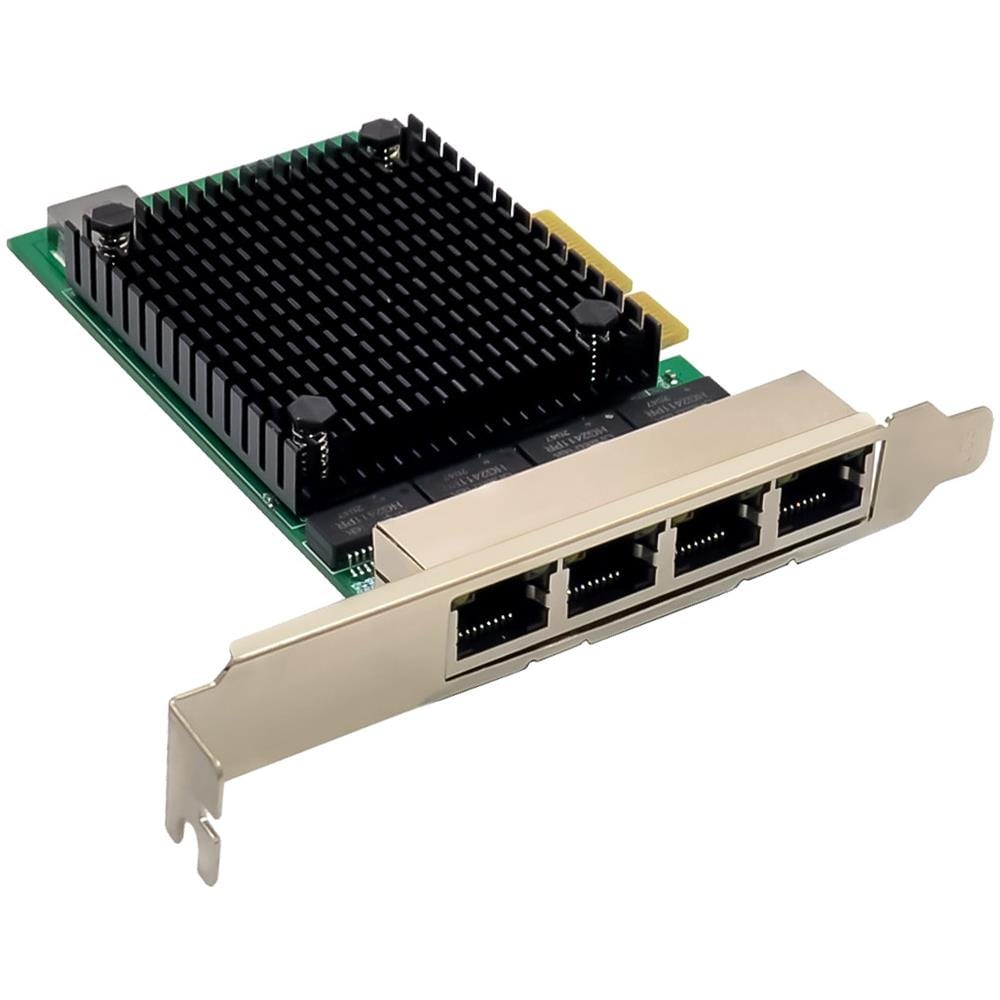 Scheda di rete Quad Gigabit 4x RJ45 2,5 Gb /s Interfaccia PCIe x4 incl - Foto 2