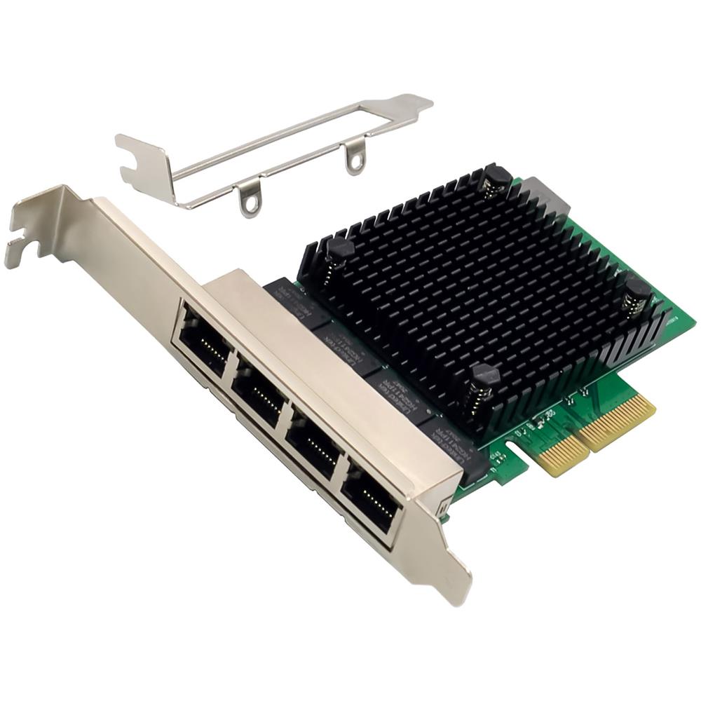 Scheda di rete Quad Gigabit 4x RJ45 2,5 Gb /s Interfaccia PCIe x4 incl - Foto 1