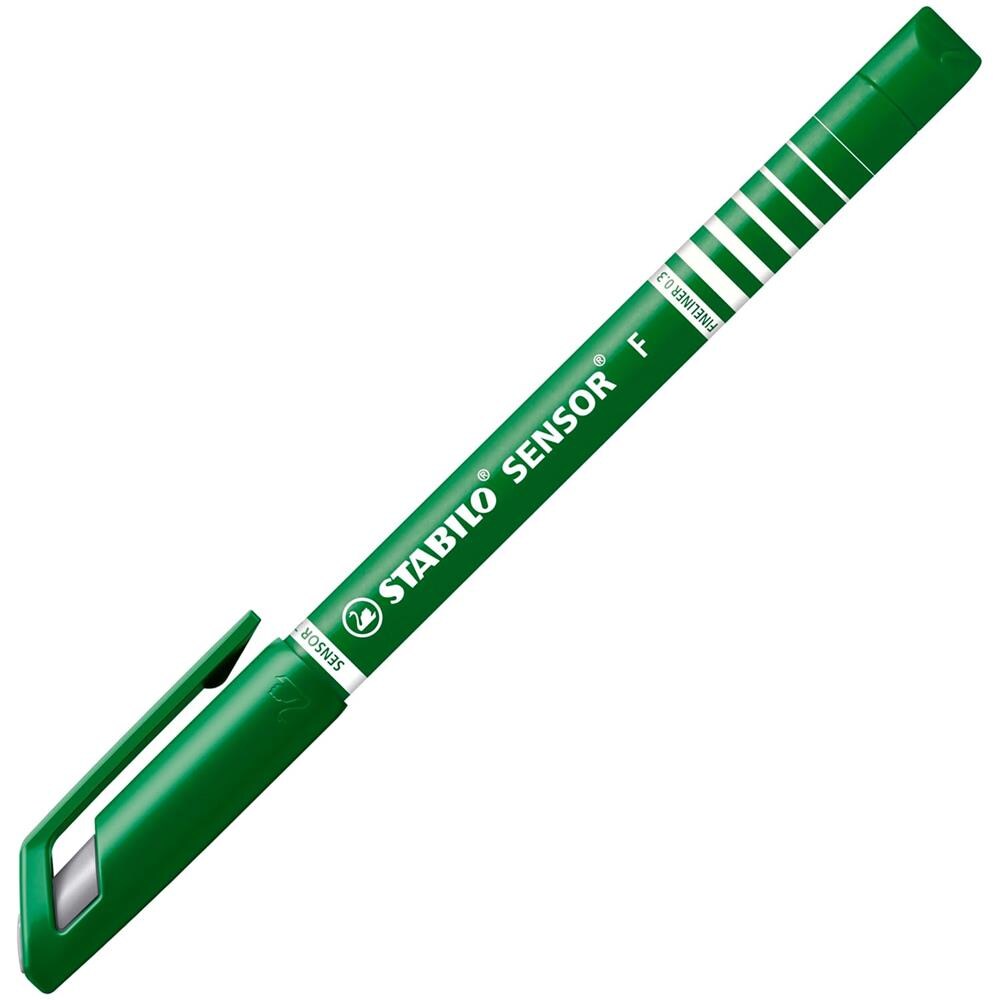 SENSOR F - Fineliner con punta ammortizzata - Tratto Fine (0,3 mm) - Confezione da 10 - Verde - Foto 2