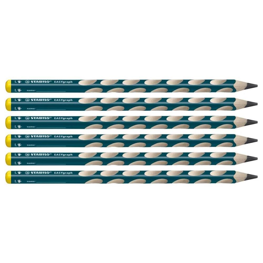 EASYgraph - Matita Ergonomica triangolare - per Mancini - Petrolio - Confezione da 6 - Gradazione HB - Foto 1