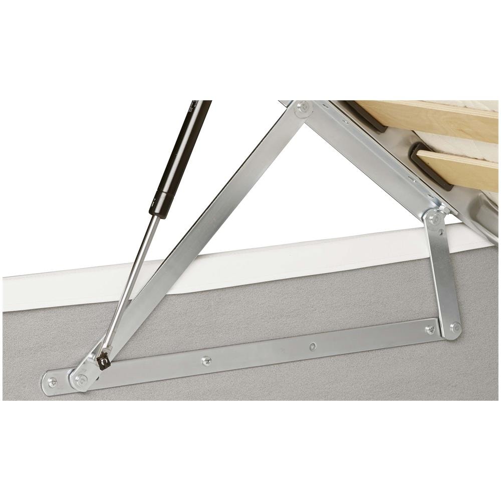 Letto contenitore Una piazza e mezza Veronica, Made in Italy, Letto con rivestimento in ecopelle, Apertura frontale, adatto per materasso cm 120x190, Bianco - Foto 7