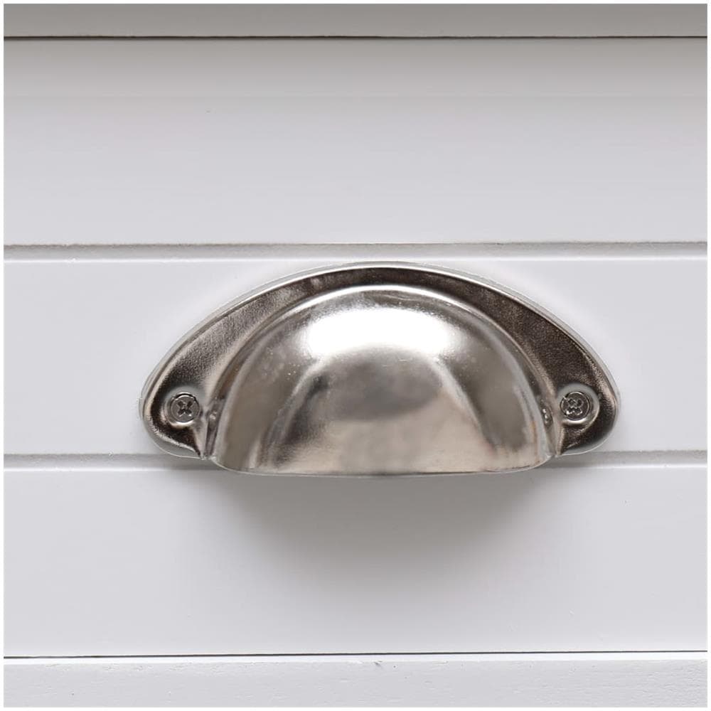 Tavolino Laterale Bianco 40x40x40 Cm In Legno Di Paulownia - Foto 2