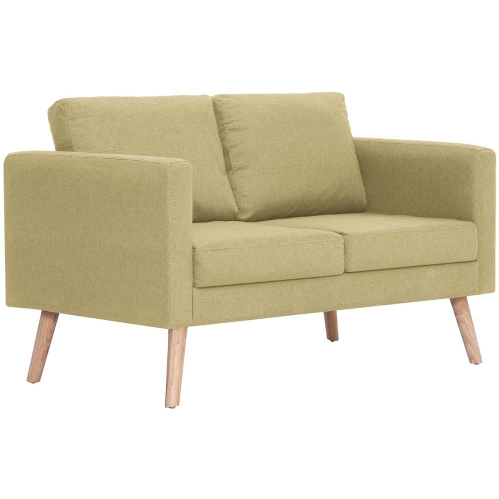 Divano A 2 Posti In Tessuto Verde - Foto 2