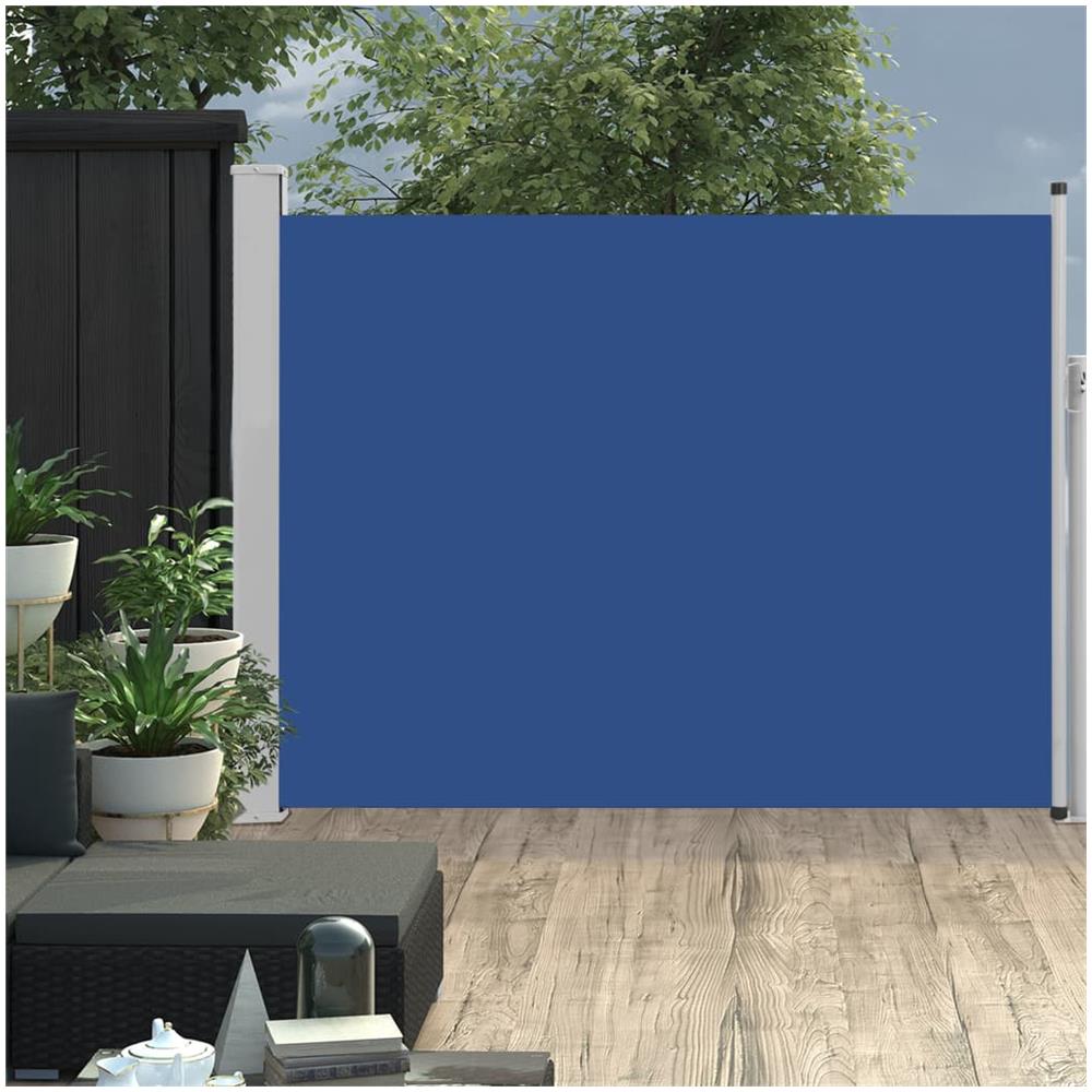 Tenda Laterale Retrattile Per Patio 140x500 Cm Blu - Foto 1