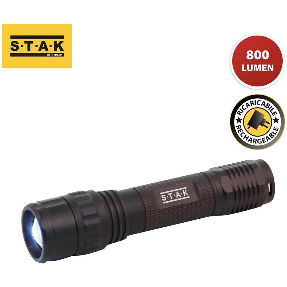 Torcia Led Ricaricabile 800 Lumen Con Funzione Zoom Panther - Foto 2