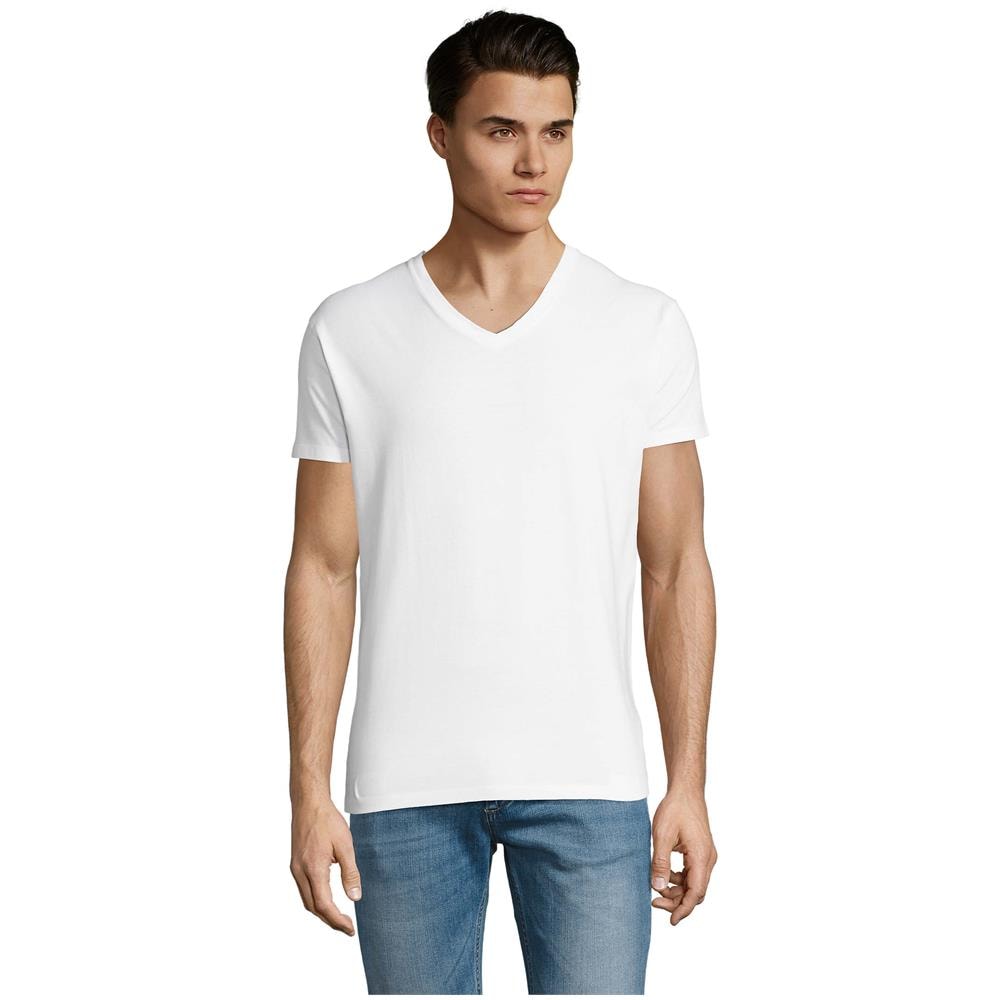 T-shirt Bianca Da Uomo Con Scollo A V Imperiale Taglia S - Foto 1