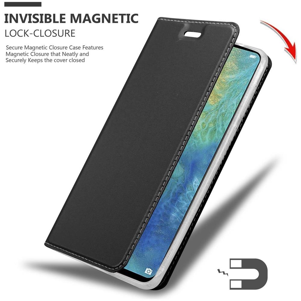 Custodia Compatibile Con Huawei Mate 20 In Classy Nero - Coperchio Protettiva Con Chiusura Magnetica, Funzione Stand E Tasca Per Le Carte - Foto 8