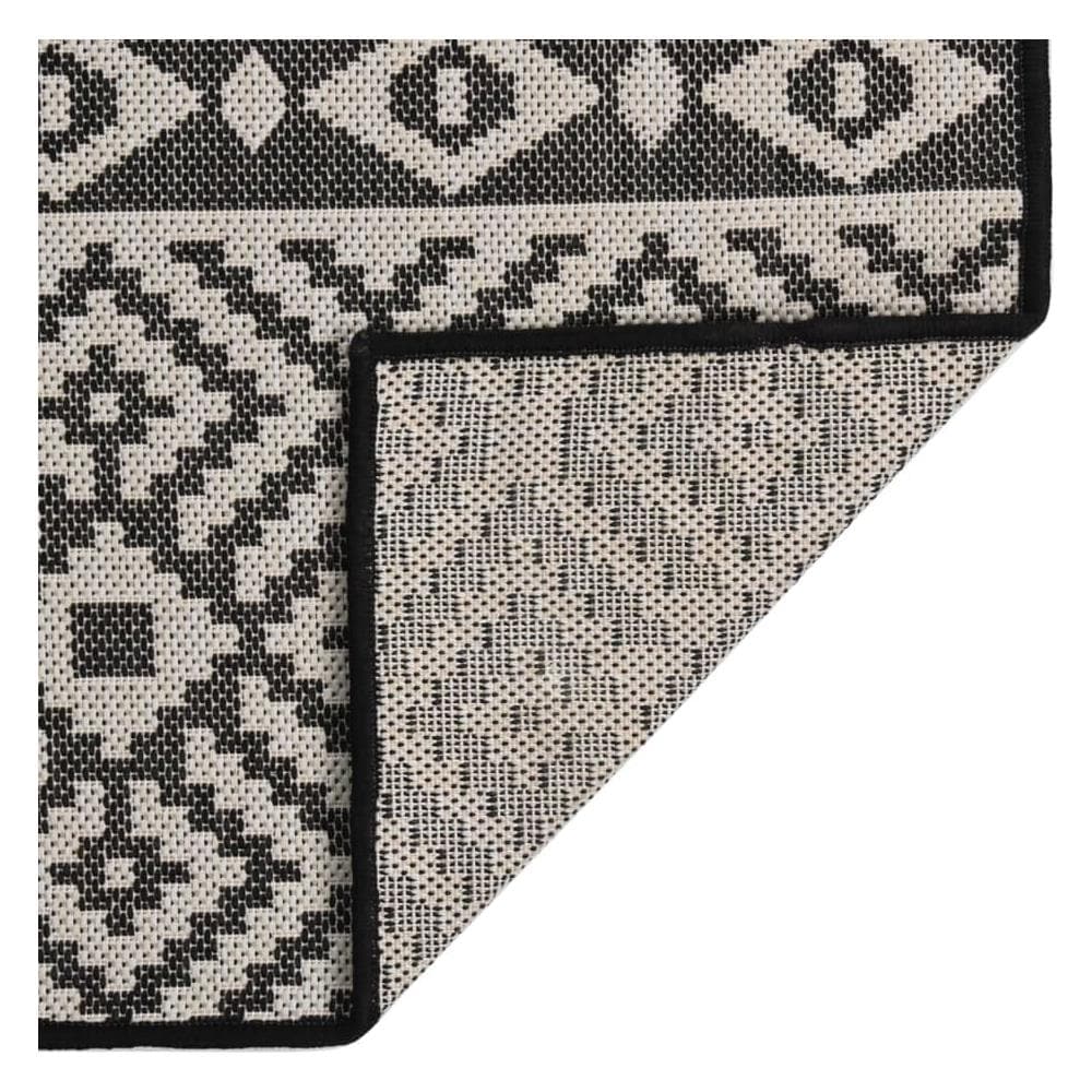 Tappeto Da Esterni A Tessitura Piatta 80x250 Cm Strisce Nere - Foto 2