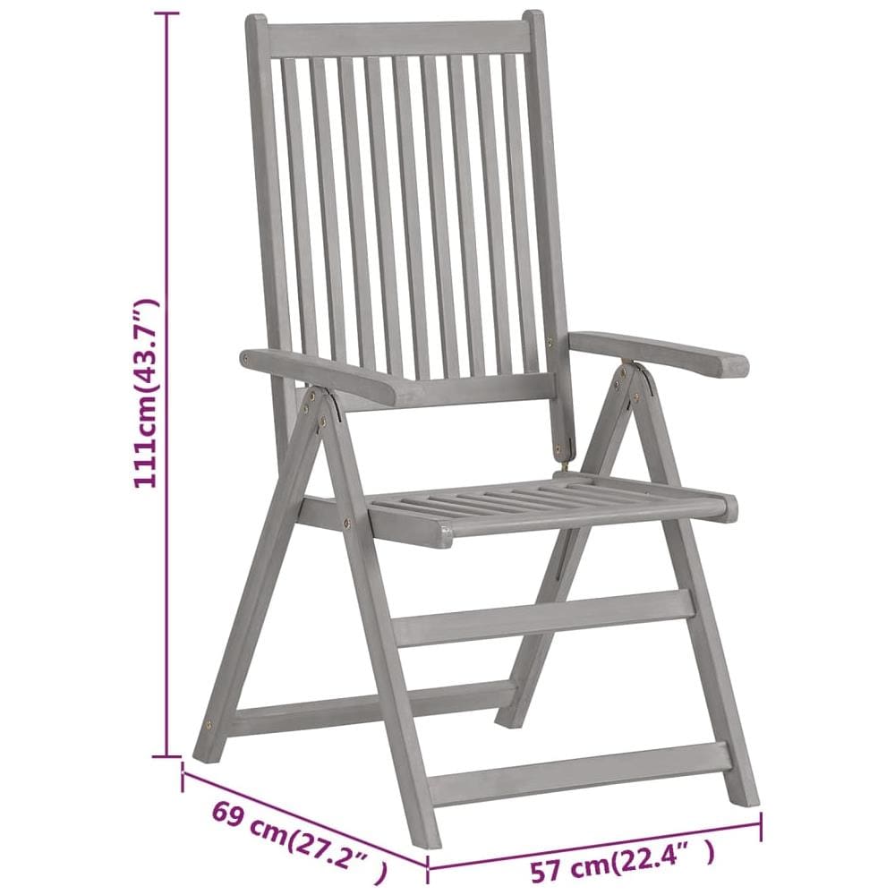 Set Da Pranzo Per Giardino 7 Pz In Legno Massello Di Acacia - Foto 2