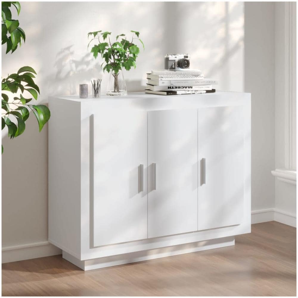 Credenza Bianca 92x35x75 cm in Legno Multistrato - Foto 1