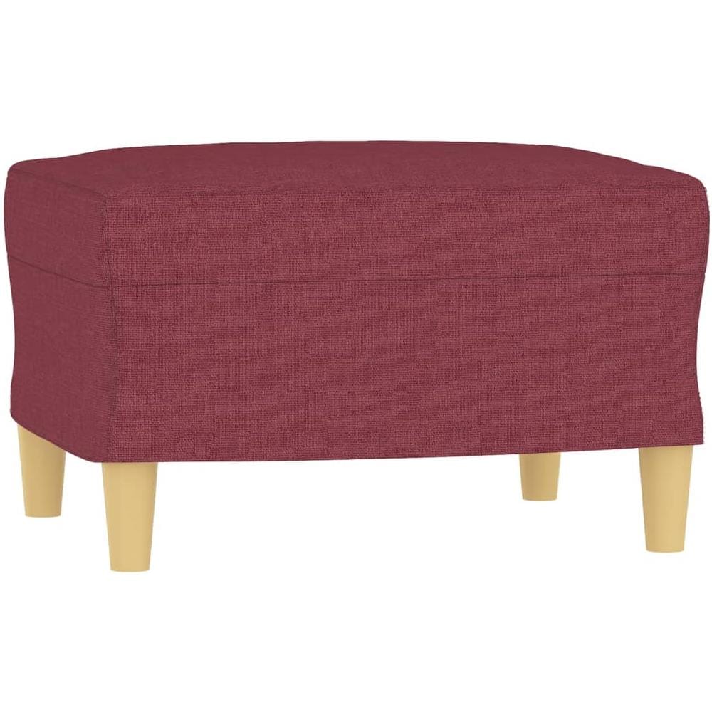 Poggiapiedi Rosso Vino 60x50x41 Cm In Tessuto - Foto 2