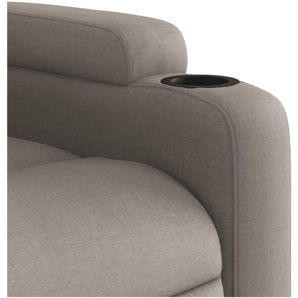 Poltrona Massaggiante Reclinabile Tortora In Tessuto - Foto 9