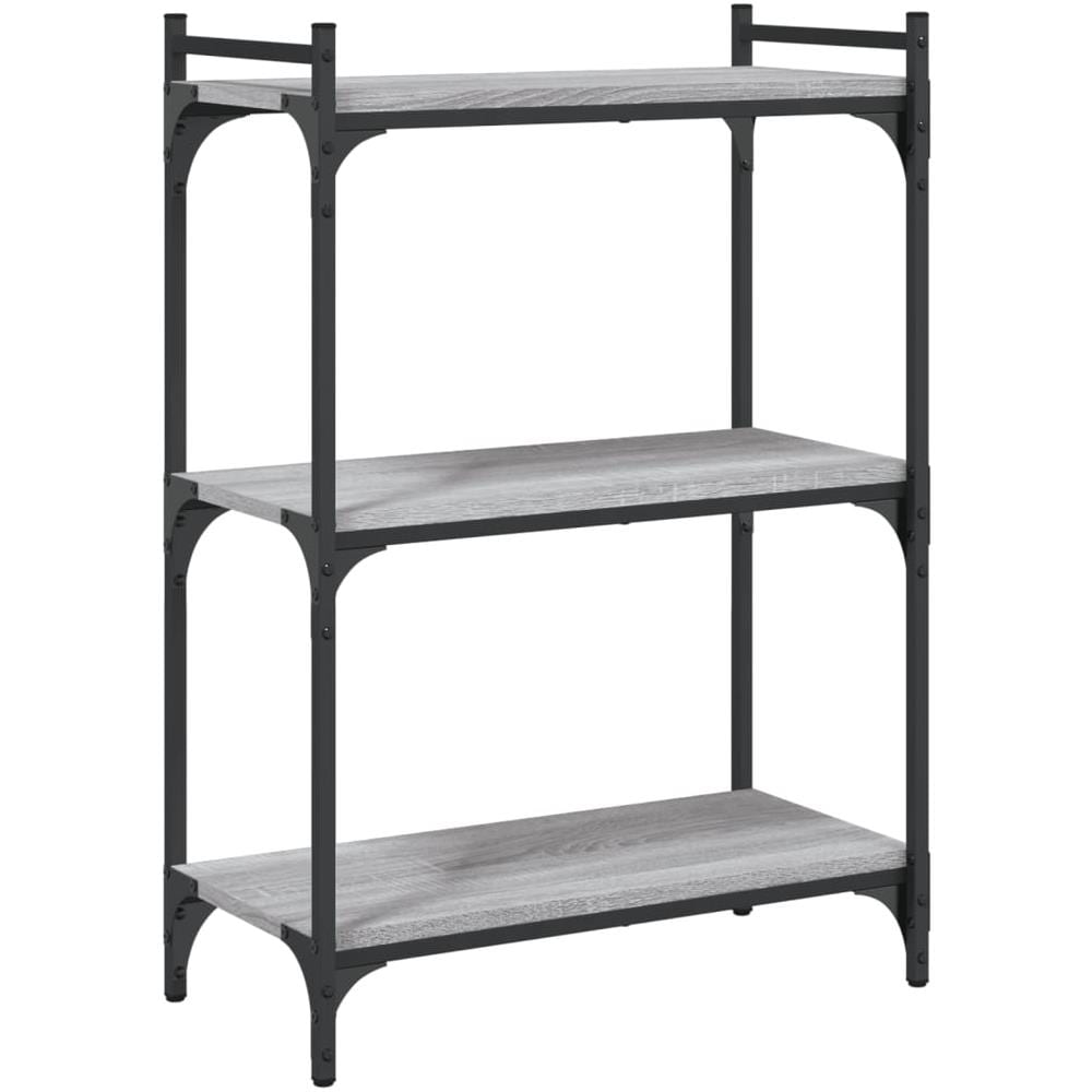 Libreria A 3 Ripiani Grigio Sonoma 60x30x86cm Legno Multistrato - Foto 2