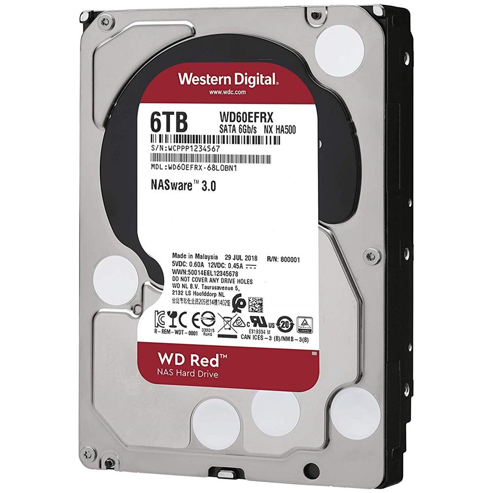 Hard Disk per NAS WD Red 6 TB 3.5" Interfaccia Sata III 6 Gb / s Buffer 64 Mb 5400 RPM - Foto 2