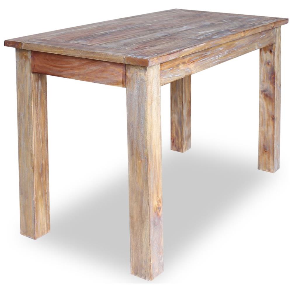 vidaXL Tavolo da Pranzo Estensibile Pratico Allungabile Rustico Arredo Cucina Bianco x80x74 cm in MDF e Legno di Hevea Bianco 80-120