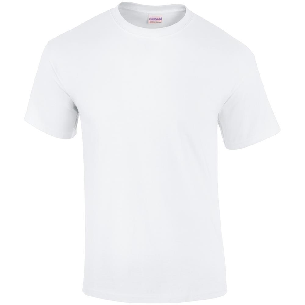 Ultra Cotton Maglietta 100% Cotone Uomo (5xl) (bianco)  - Foto 2