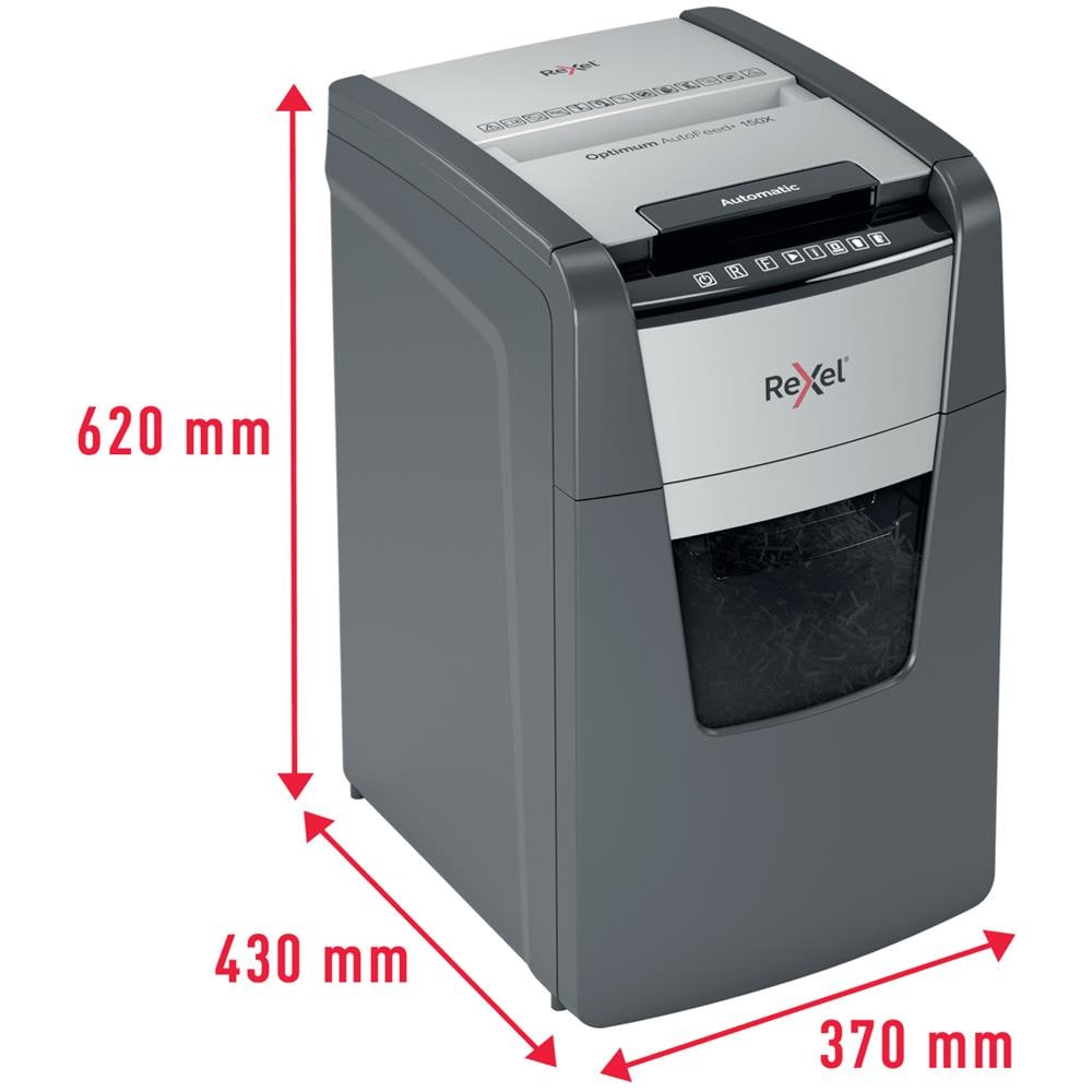 Distruggidocumenti Automatico Optimum AutoFeed+ 150X con Taglio a Frammenti - Foto 7
