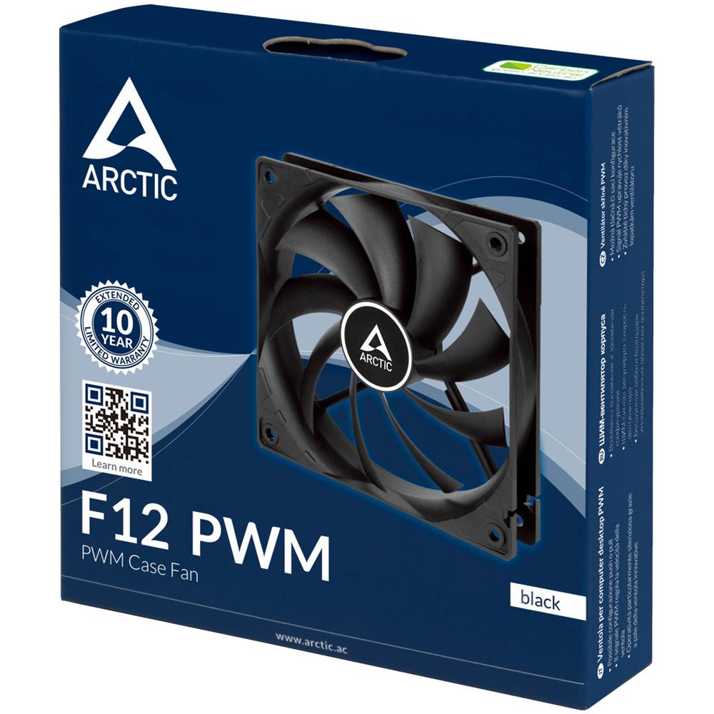 F12 Pwm - 120 Mm Pwm Case Fan Case Per Computer Refrigeratore 12 Cm Nero - Foto 2
