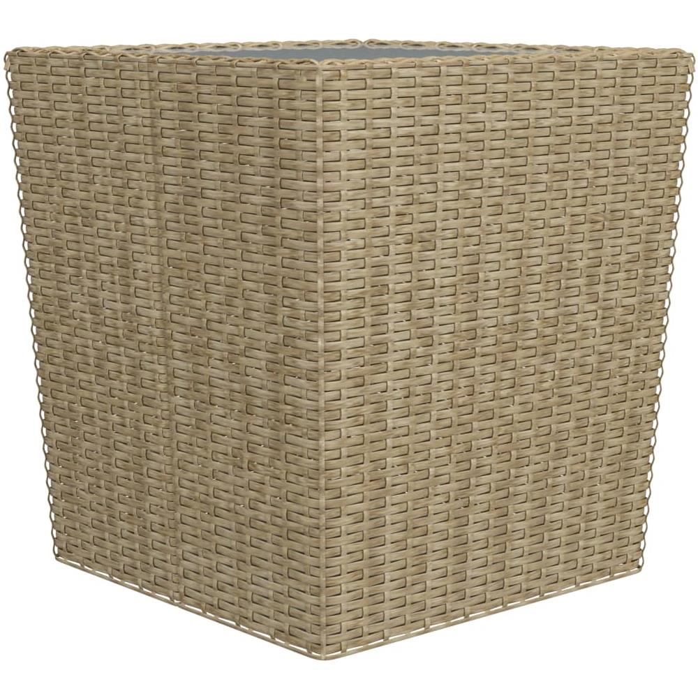 Set Bistrot Da Giardino 3 Pz Polyrattan E Vetro Temperato Beige - Foto 10