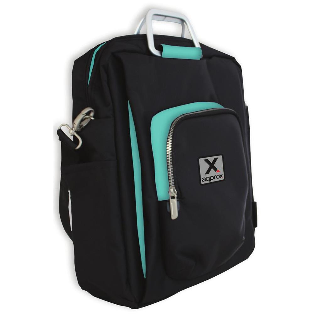 Borsa Notebook fino a 15.6" appNBST15x Colore Nero e Turchese - Foto 1