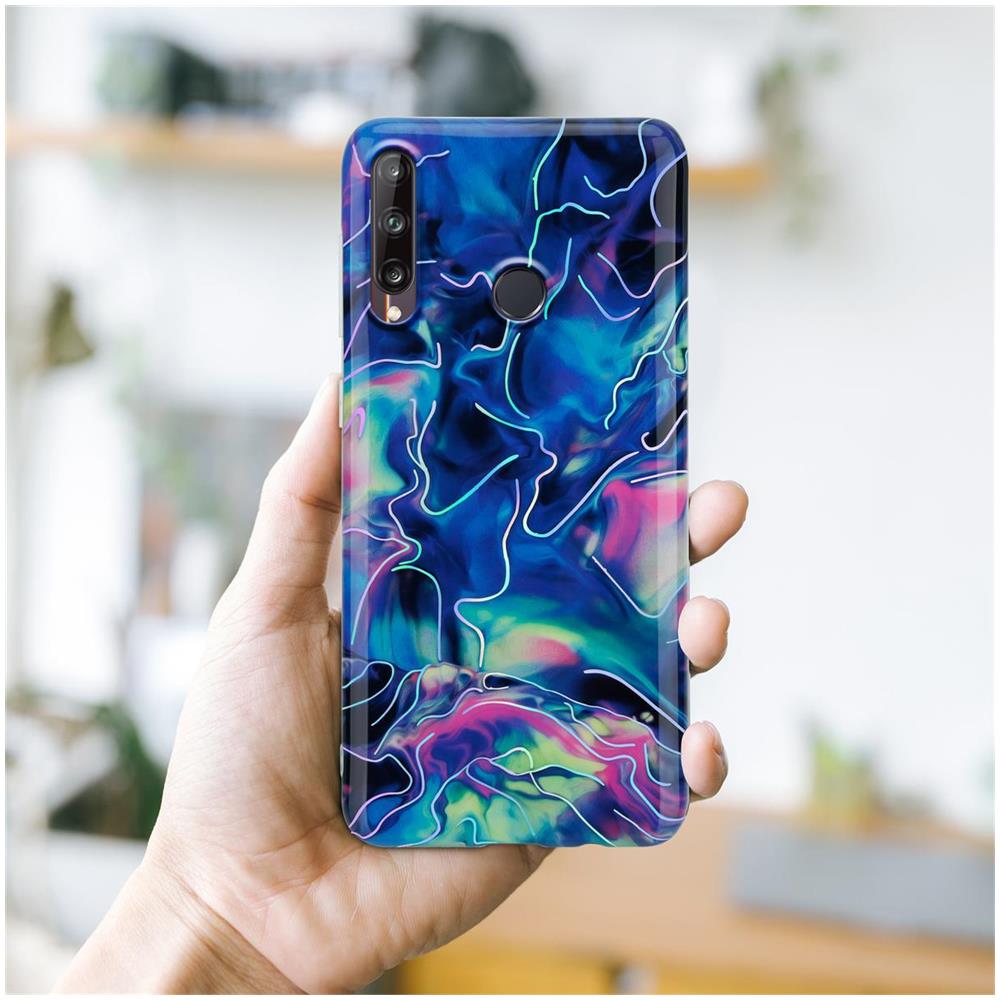 Custodia Compatibile Con Huawei P40 Lite E In Marmo Rosa Blu No. 17 - Coperchio Protettivo In Silicone Tpu Con Motivo A Mosaico - Foto 7