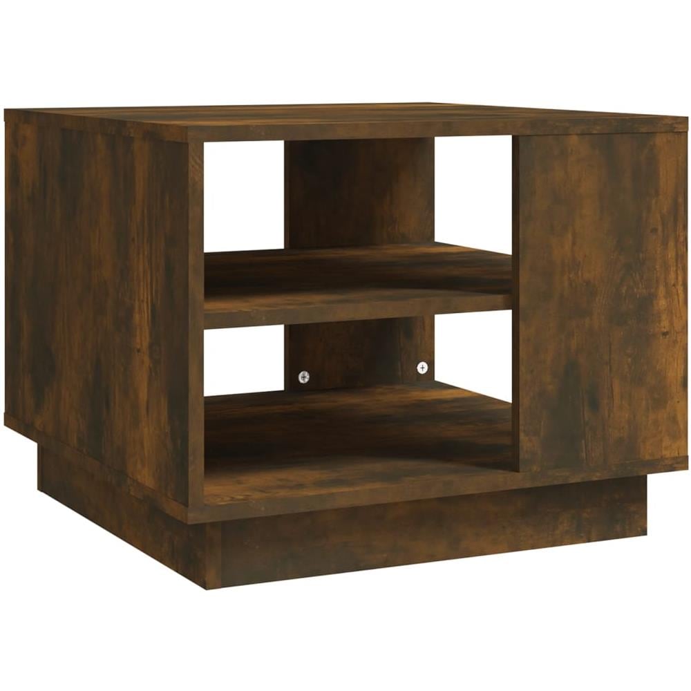 Tavolino da Salotto Rovere Fumo 55x55x43 cm in Truciolato - Foto 2