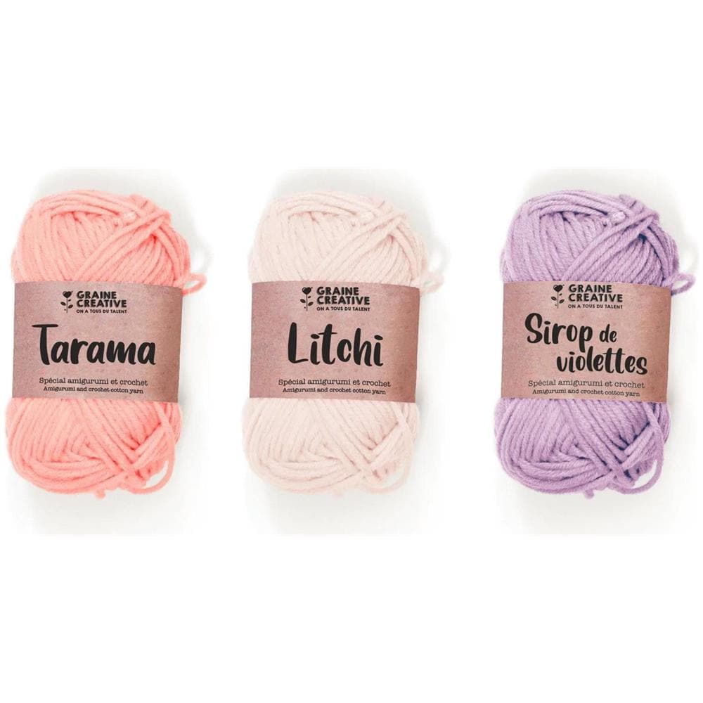 3 Fili Di Cotone Per Uncinetto 55 M - Rosa Chiaro-malva-rosa Antico - Foto 1