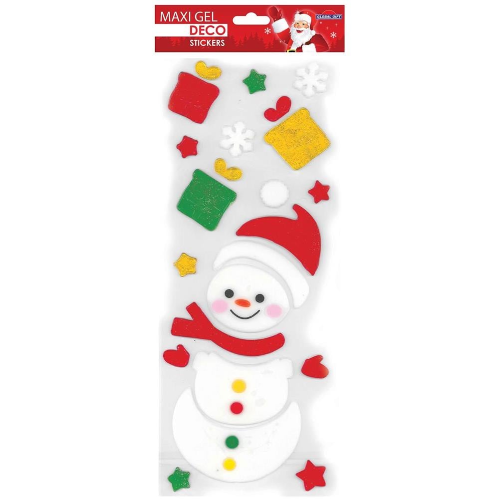 Adesivi Gel Per Finestre Di Natale Con Pupazzo Di Neve - Foto 1
