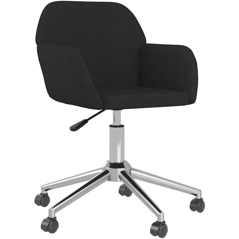 Sedia Girevole Da Ufficio Nera In Tessuto - Foto 2