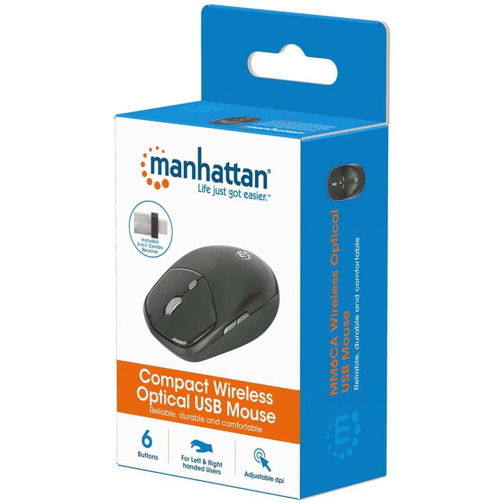 Mouse Wireless Ottico 6 Tasti 1600 DPI Colore Nero - Foto 6