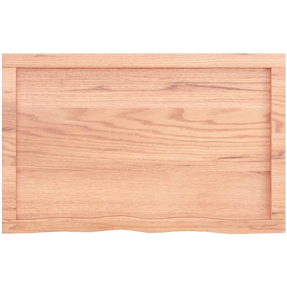 Ripiano Muro Marrone 80x50x (2-6) cm Massello Rovere Trattato - Foto 5