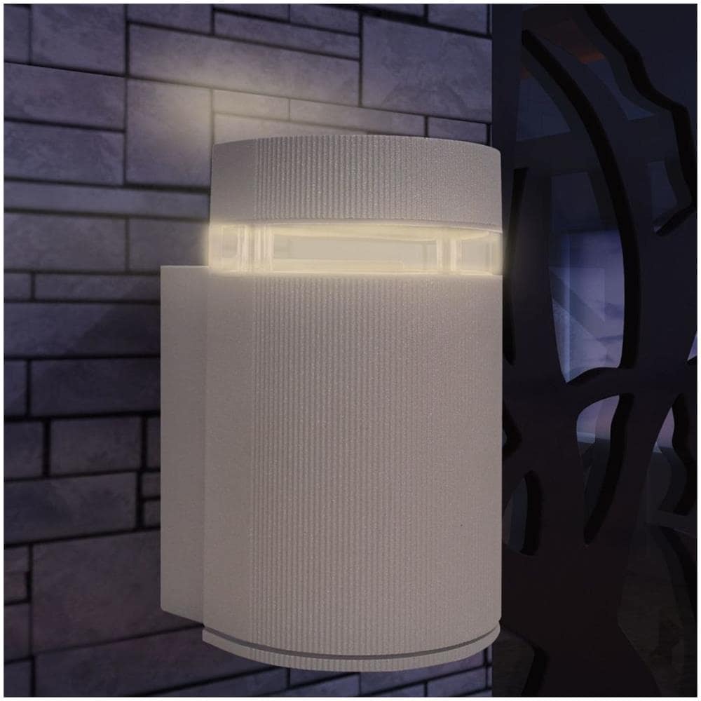Luce Da Parete Per Esterno Semi-cilindrica In Alluminio Grigio - Foto 1