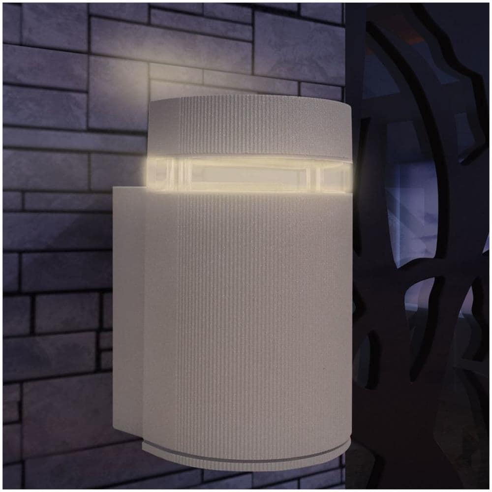 Luce Da Parete Per Esterno Semi-cilindrica In Alluminio Grigio - Foto 2